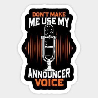 Funny Radio Public Address Announcer Gift Sticker